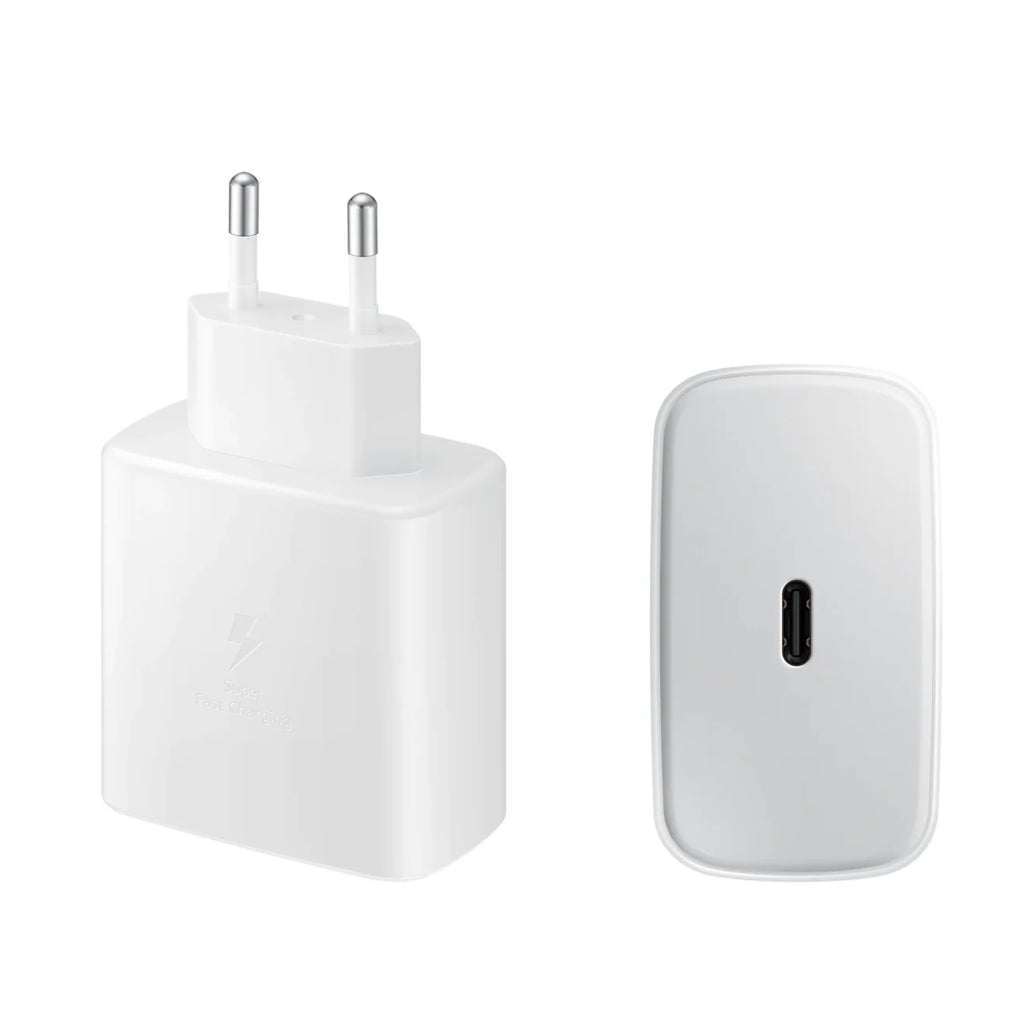 45W USB‑C Power Adapter for Samsung – PD Fast Charging | White