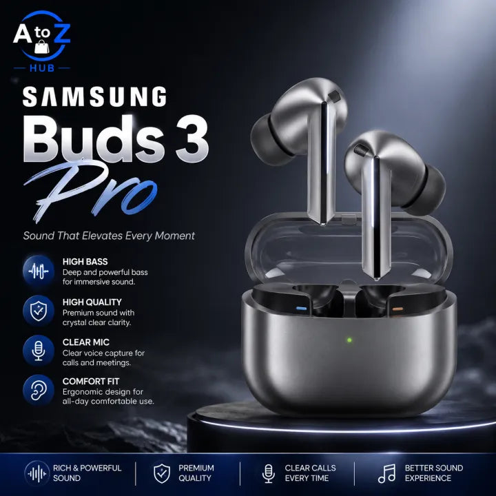 Samsung Buds 3 Pro Wireless Earbuds, Bluetooth Earphones, TWS Headphones, High Bass, Clear Mic, Premium Sound